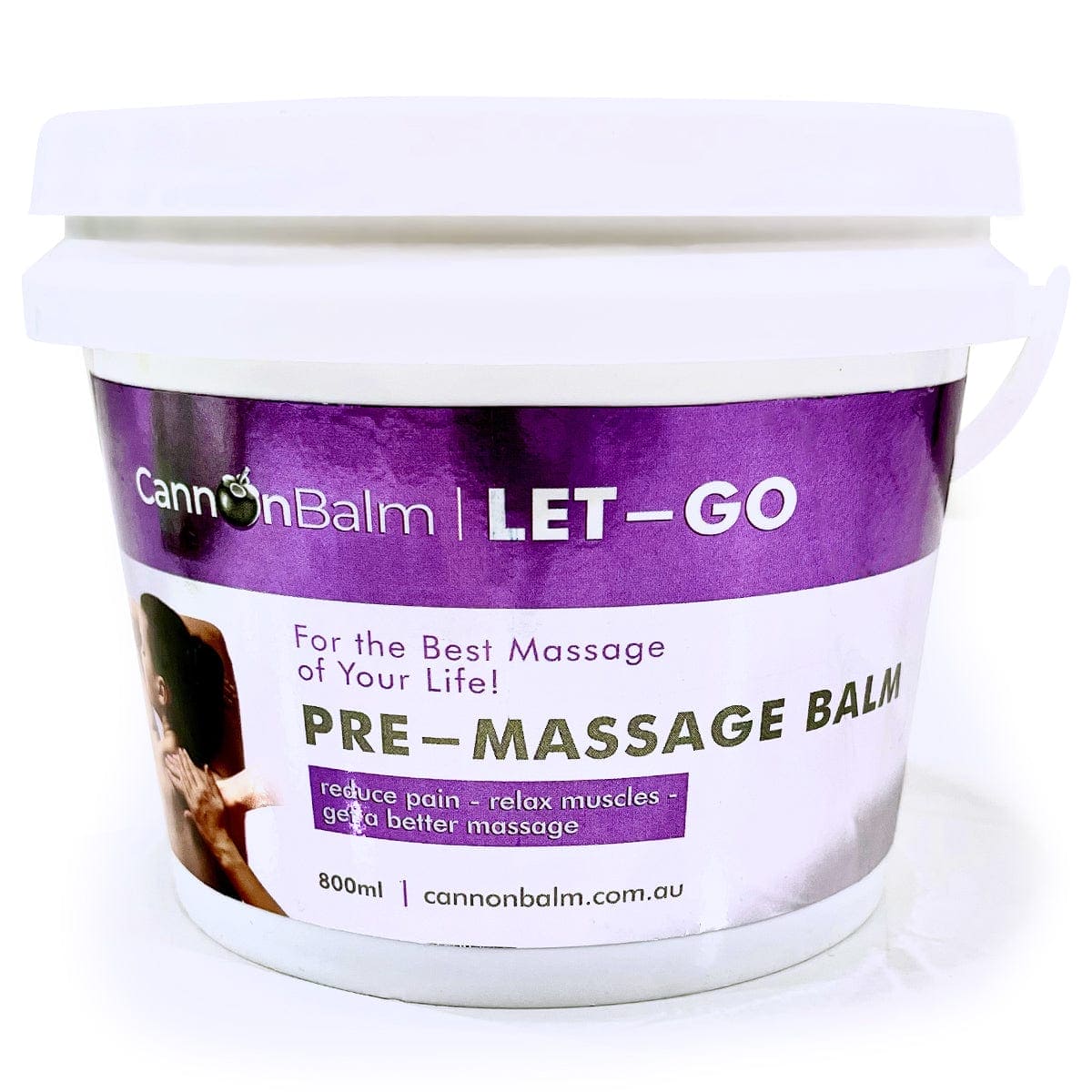 LET GO Pain Relieving Muscle Relaxant Pre Massage Balm 800 ml Bucket (WHOLESALE)